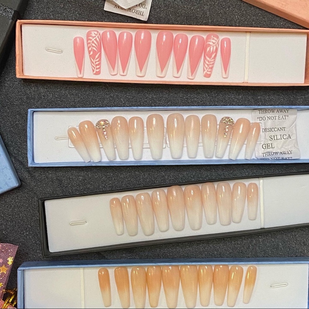 🔥🔥 customize press on nails with acrylic 🔥🔥